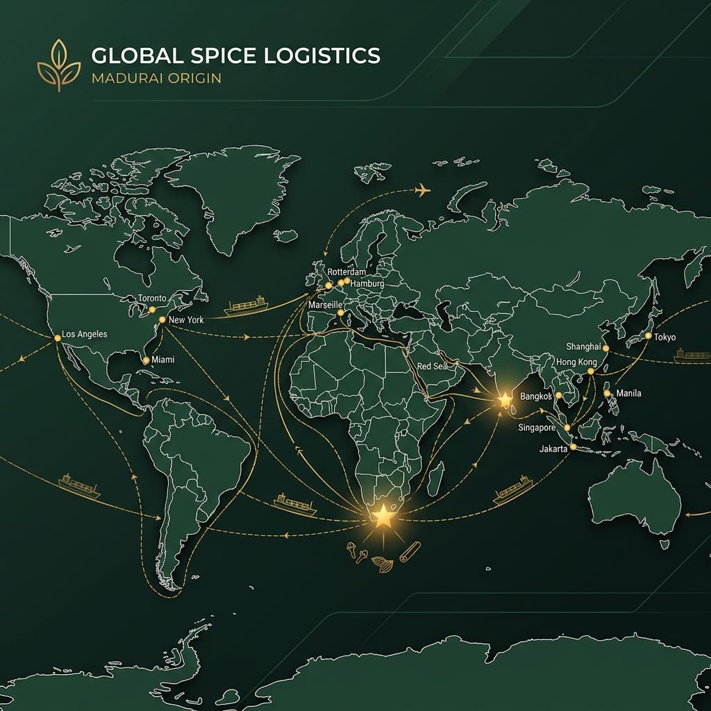 Global Export Logistics Map